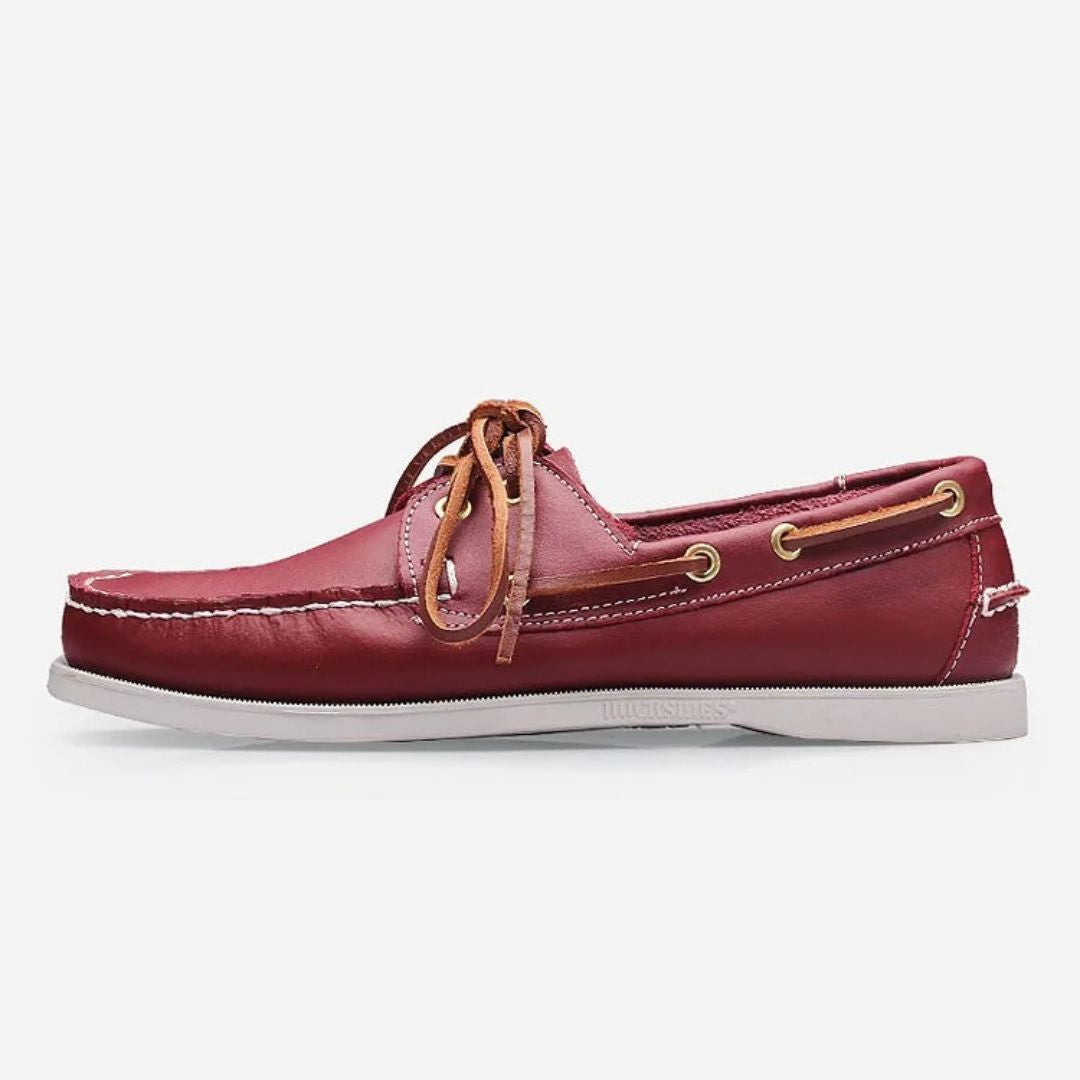 Two-Tone Leather Boat Shoes