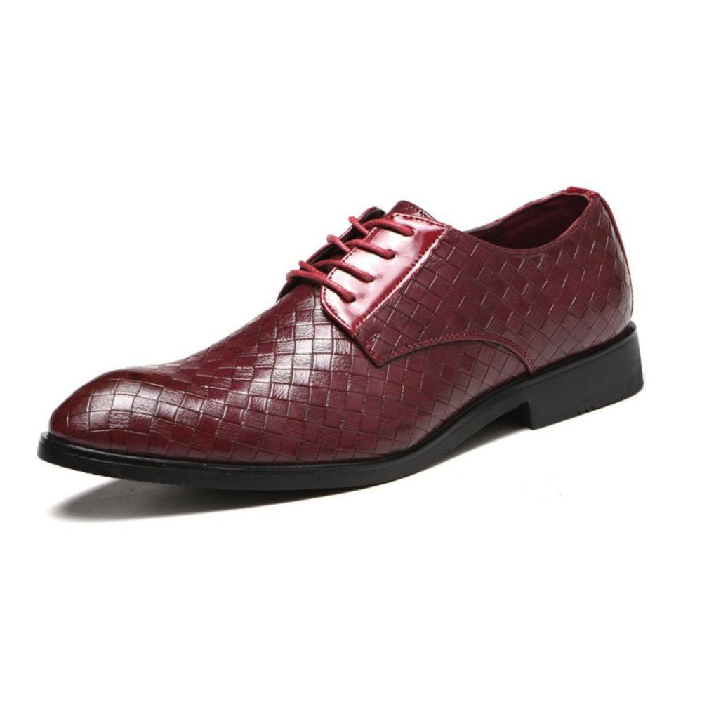 Woven Leather Oxford Dress Shoes