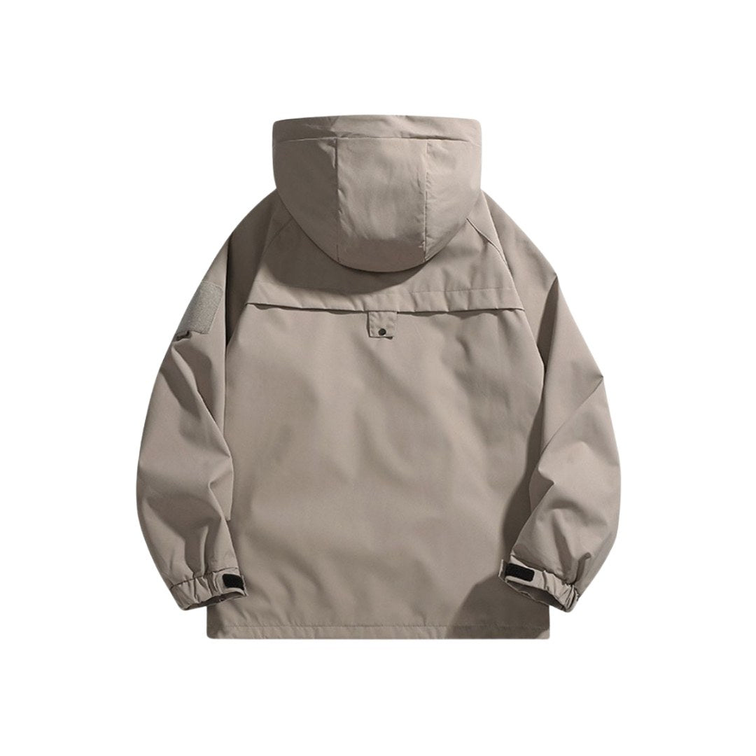 Minimalist Waterproof Hooded Windbreaker Jacket