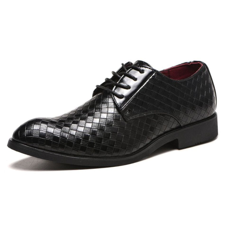 Woven Leather Oxford Dress Shoes
