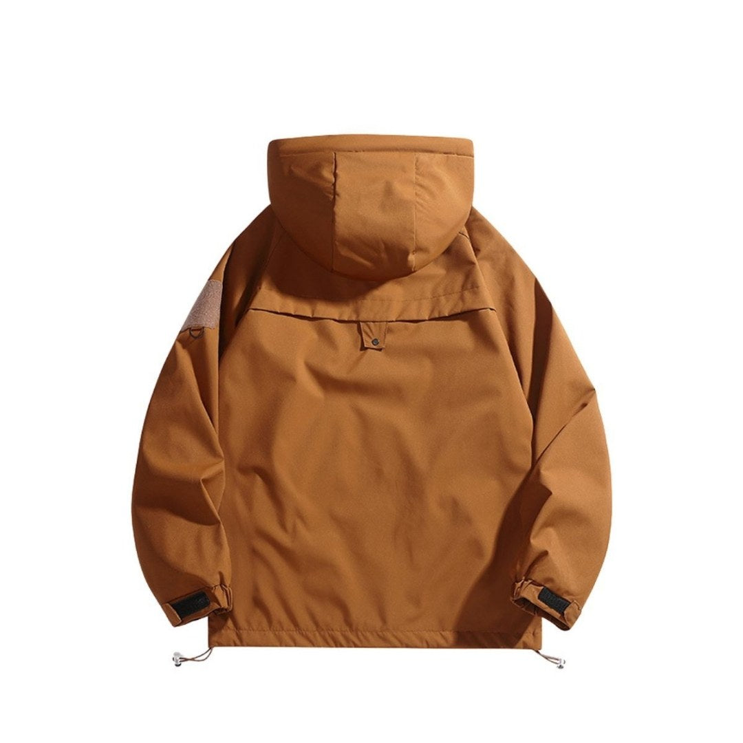 Minimalist Waterproof Hooded Windbreaker Jacket