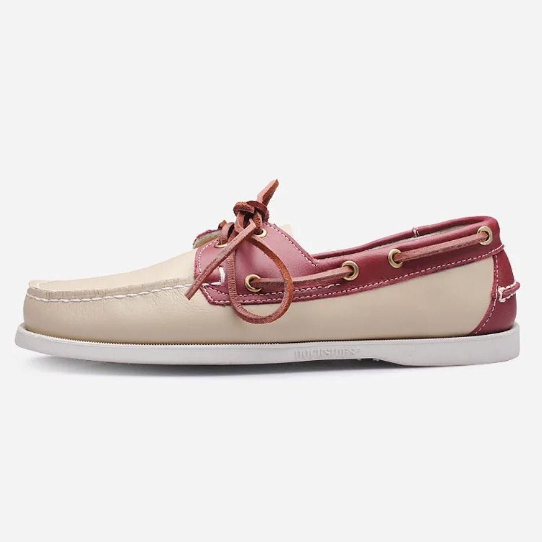 Two-Tone Leather Boat Shoes