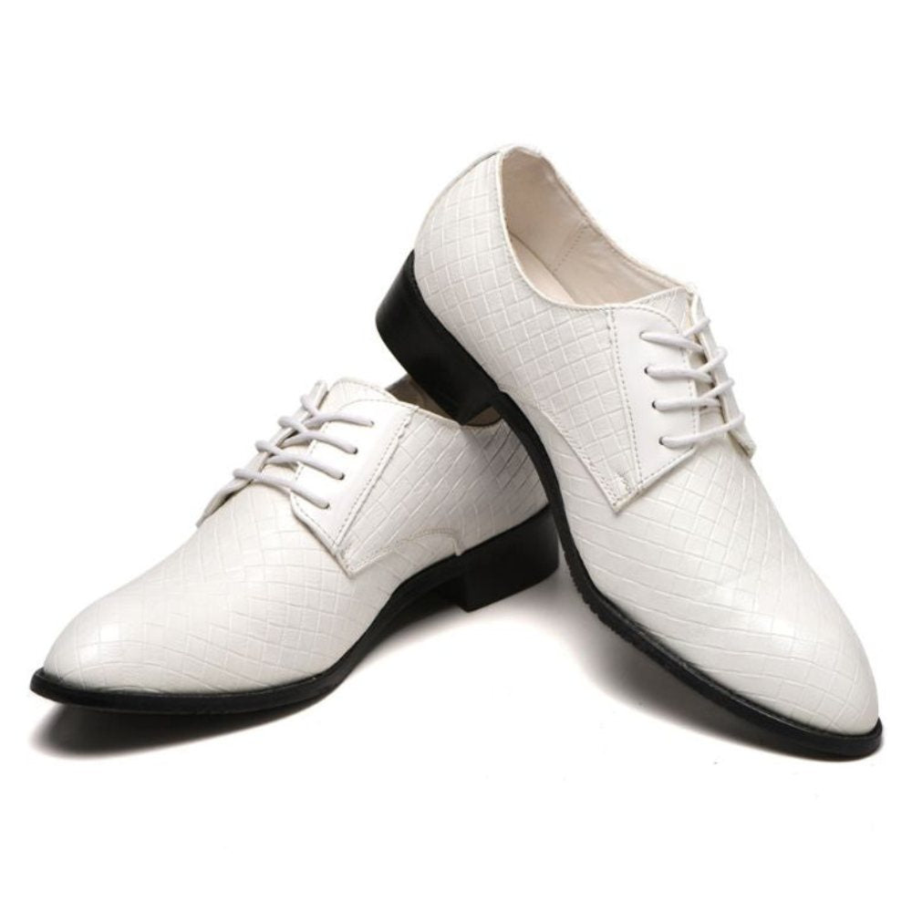 Woven Leather Oxford Dress Shoes