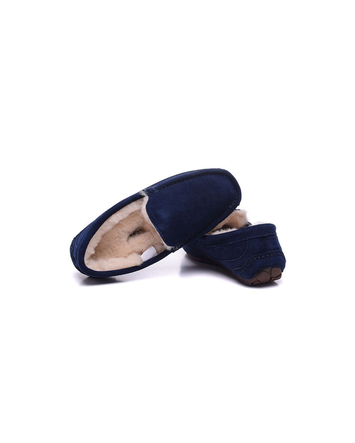 Soft Suede Moccasin Mules with Faux Fur Lining