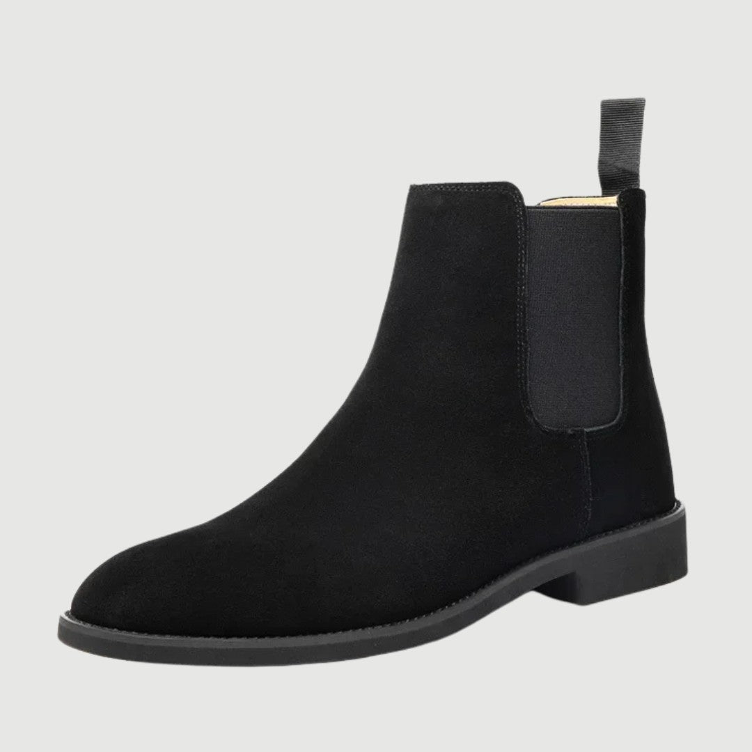 Classic Soft Suede Leather Round Toe Chelsea boots