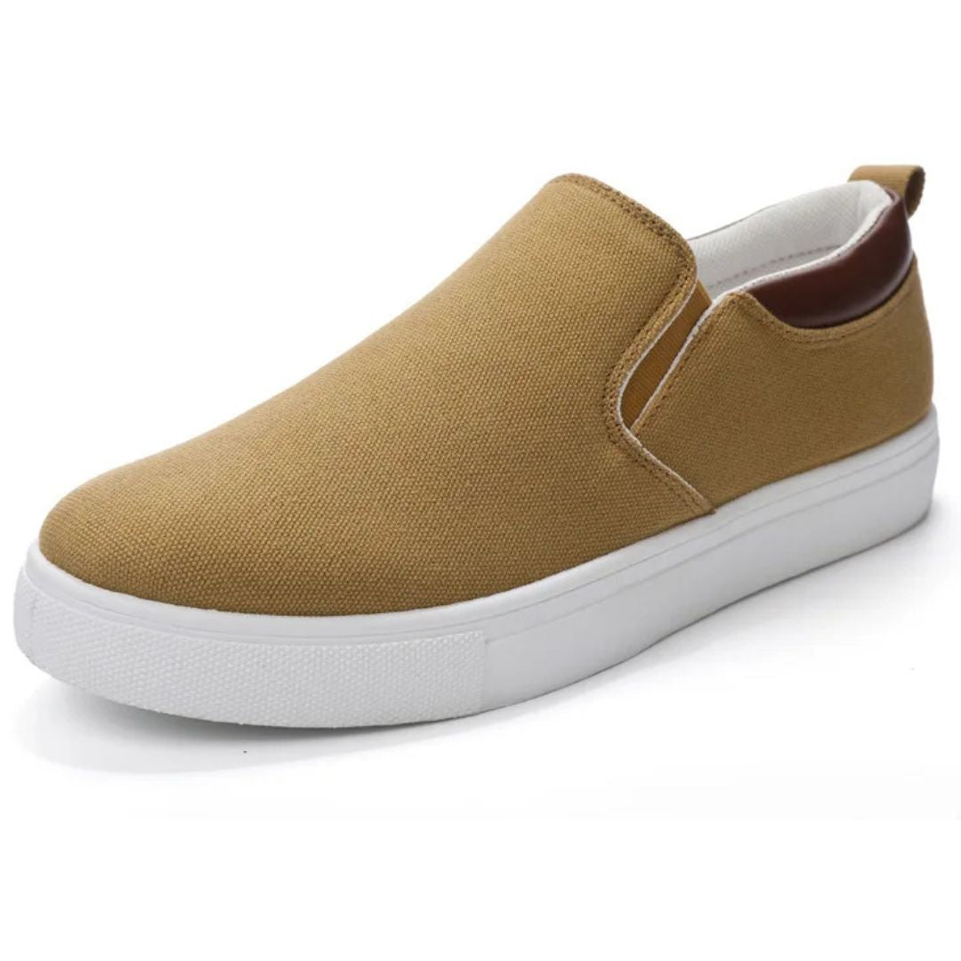 Breathable Canvas Slip-On Sneakers