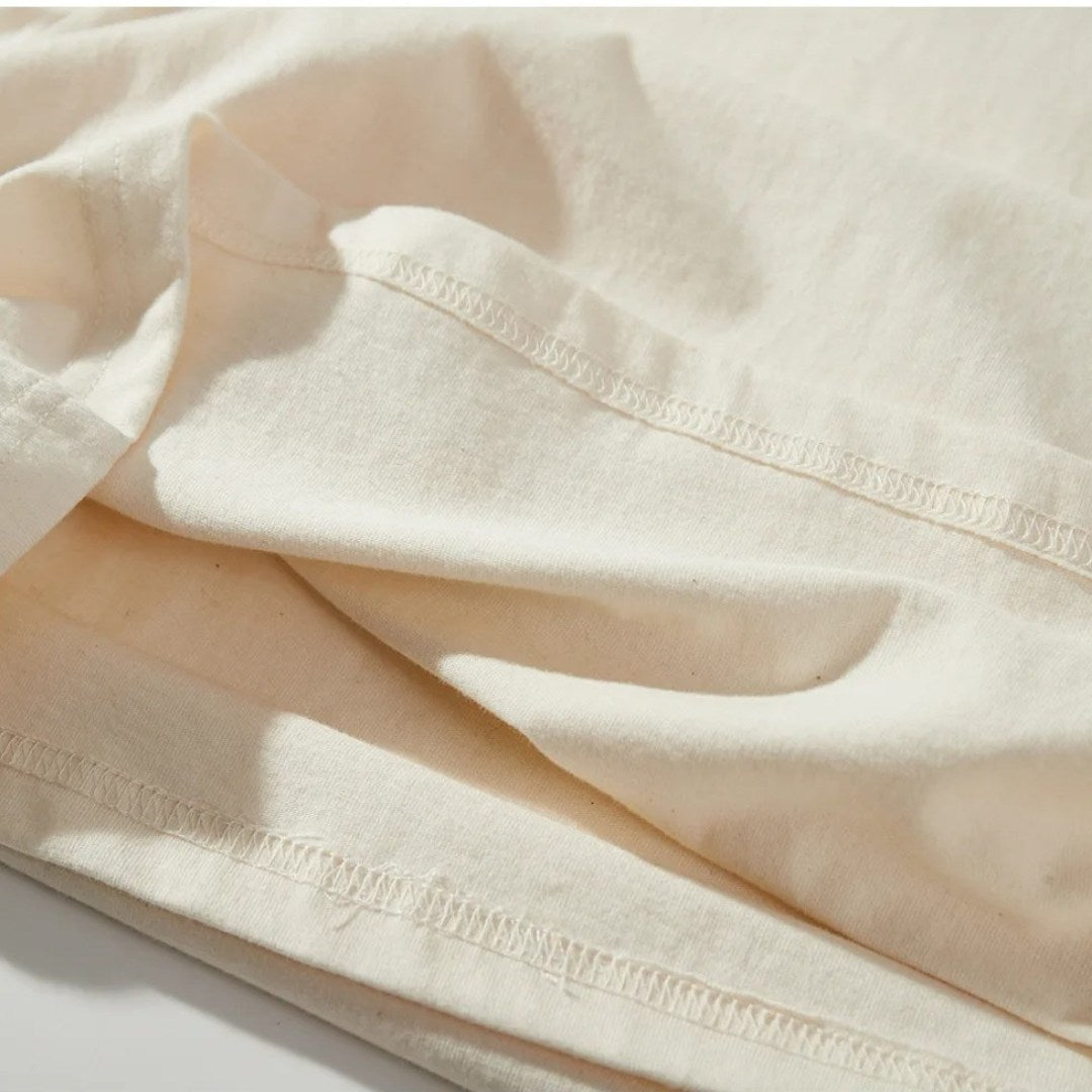 Vintage Color-Contrast Cotton T-Shirt