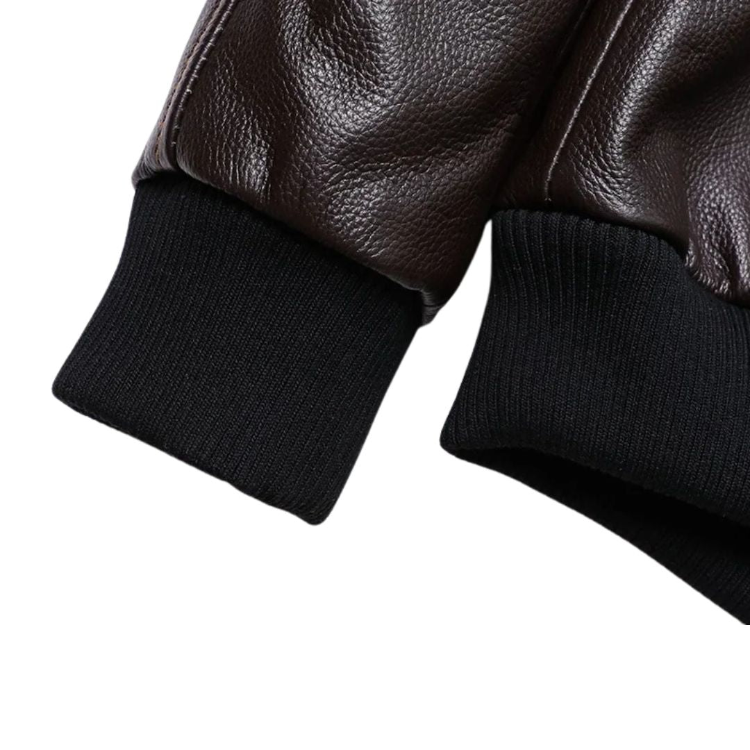 Heavy Leather Airborne Bomber Jacket