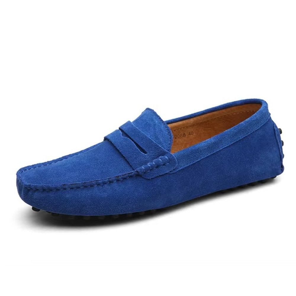 Suede Leather Driving Loafers