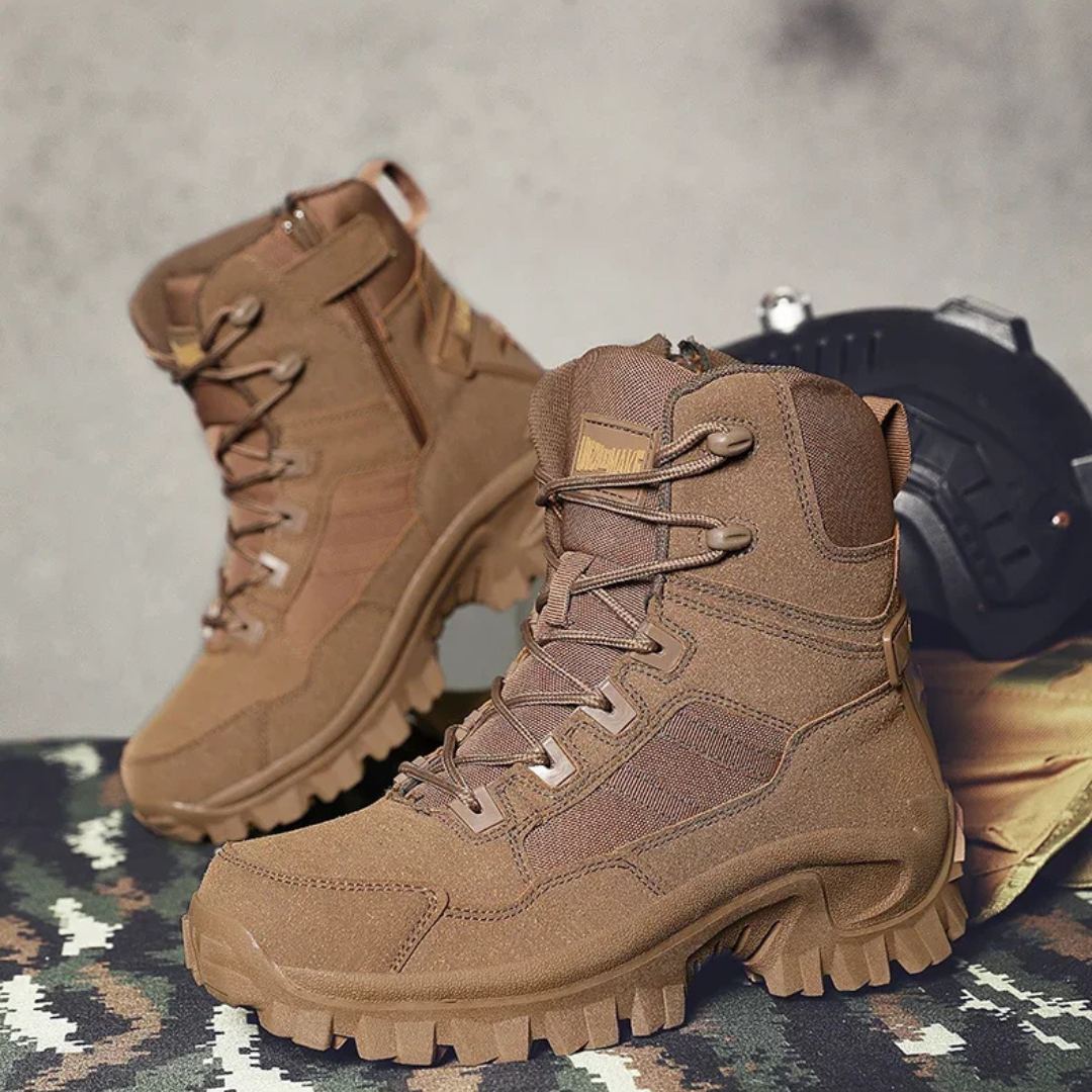 Waterproof Tactical Trekking Ankle Boots with High-Grip Sole