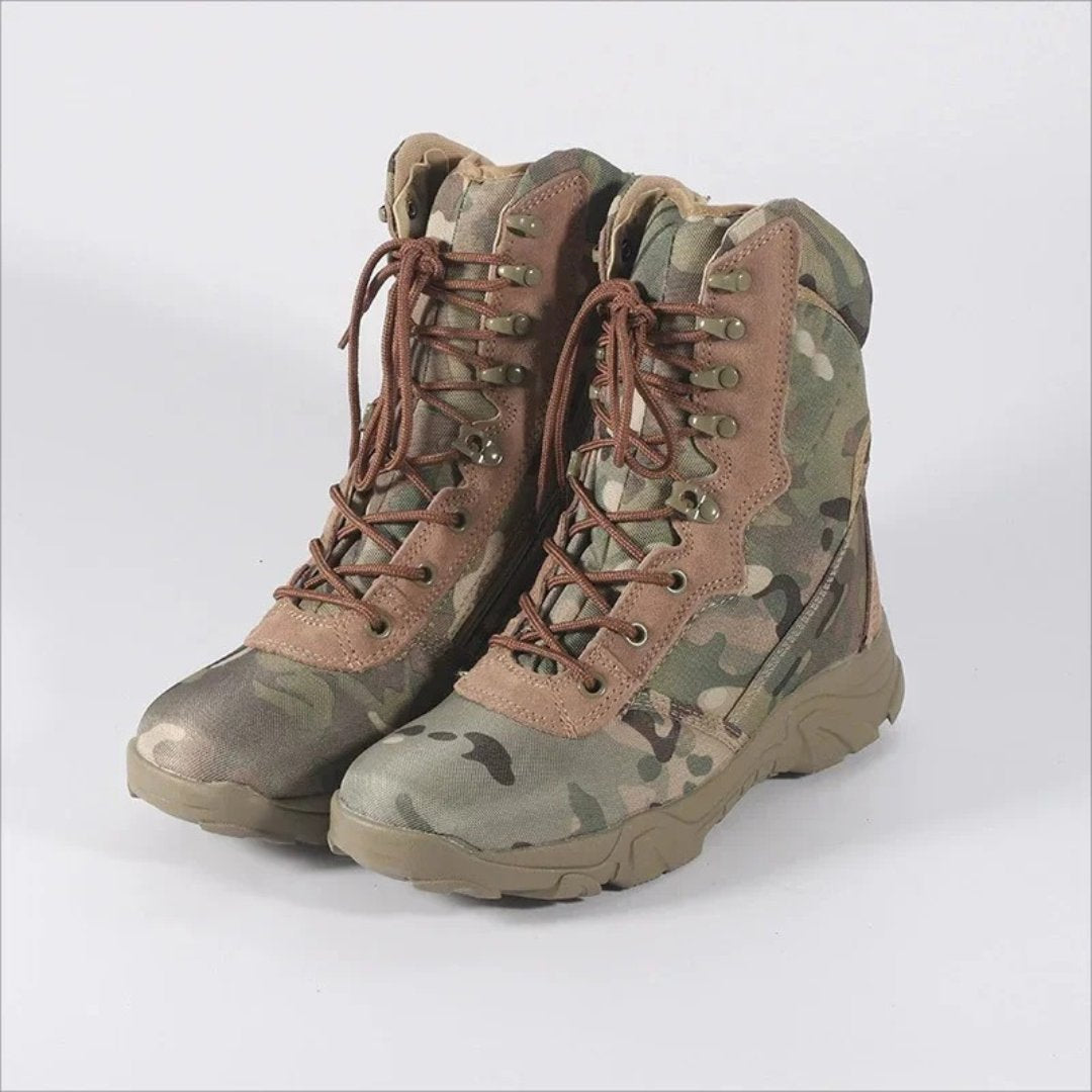 Tactical Digital Camouflage Lace-Up Combat Hiking High-Ankle Boots