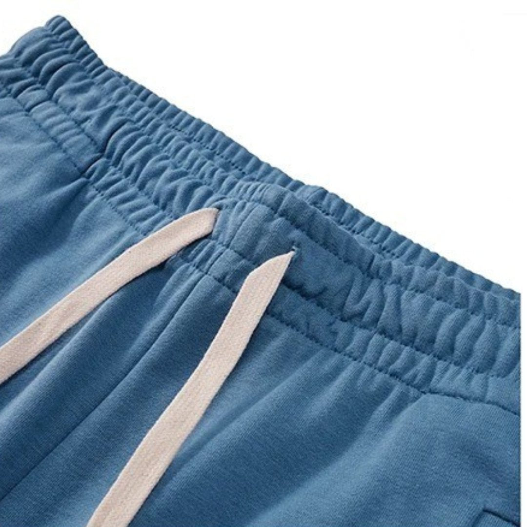 Lightweight Straight-Leg Sweatpants with Adjustable Drawstring