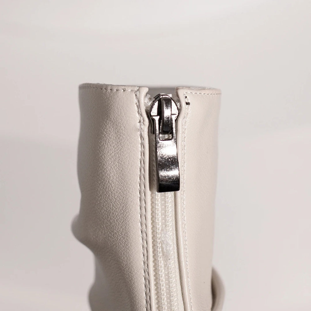 Minimalist Platform Ankle Boots with Wedge Platform Heel