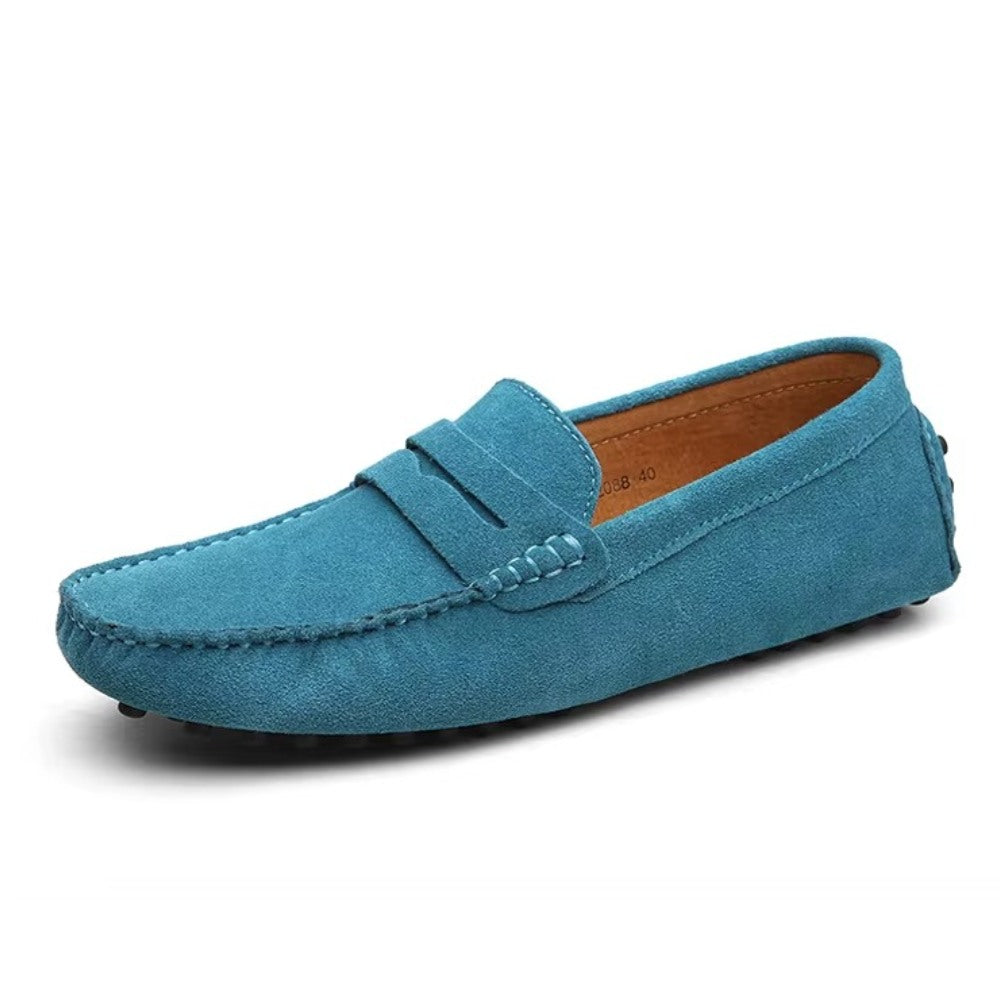 Suede Leather Driving Loafers