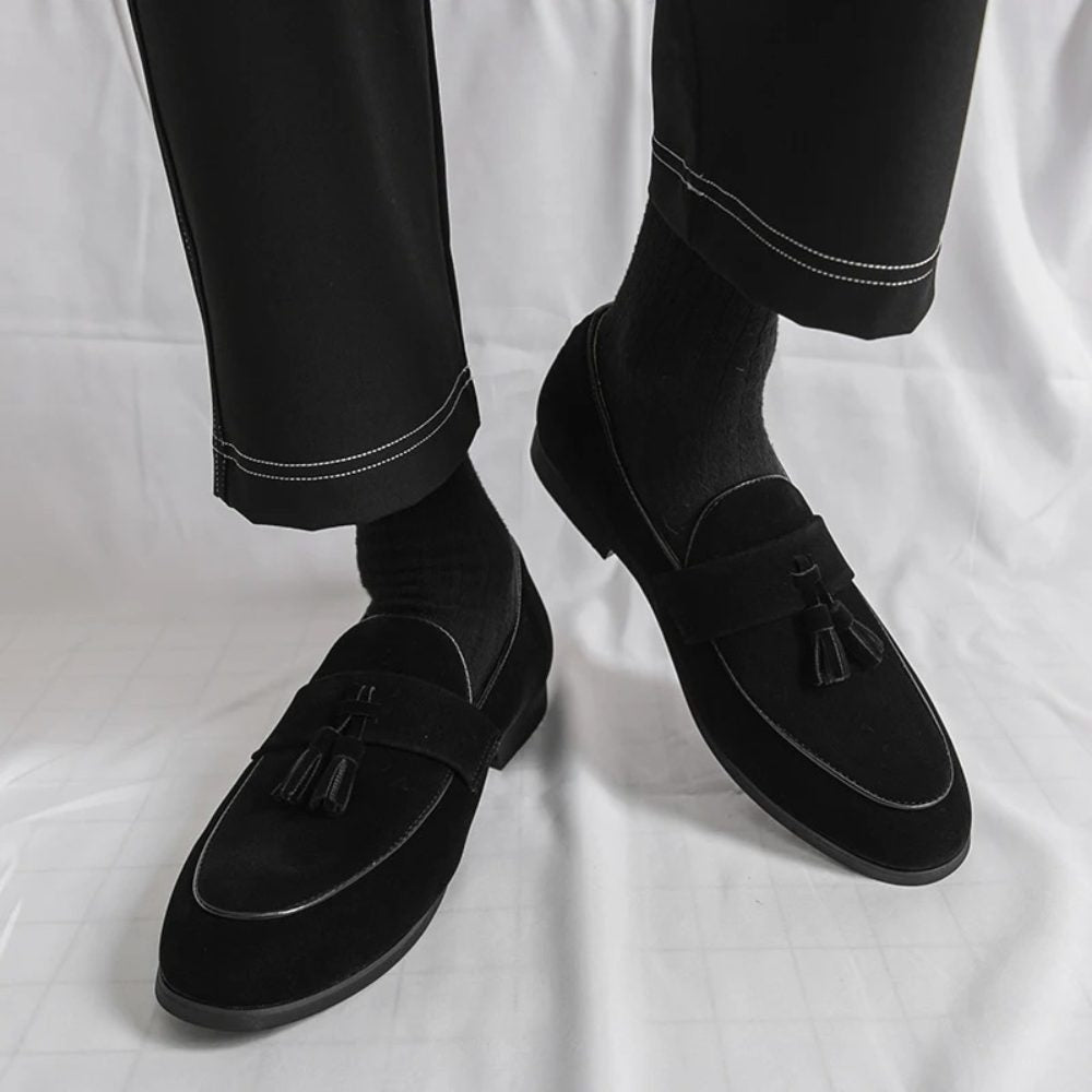 Casual Suede Leather Tassel Loafers