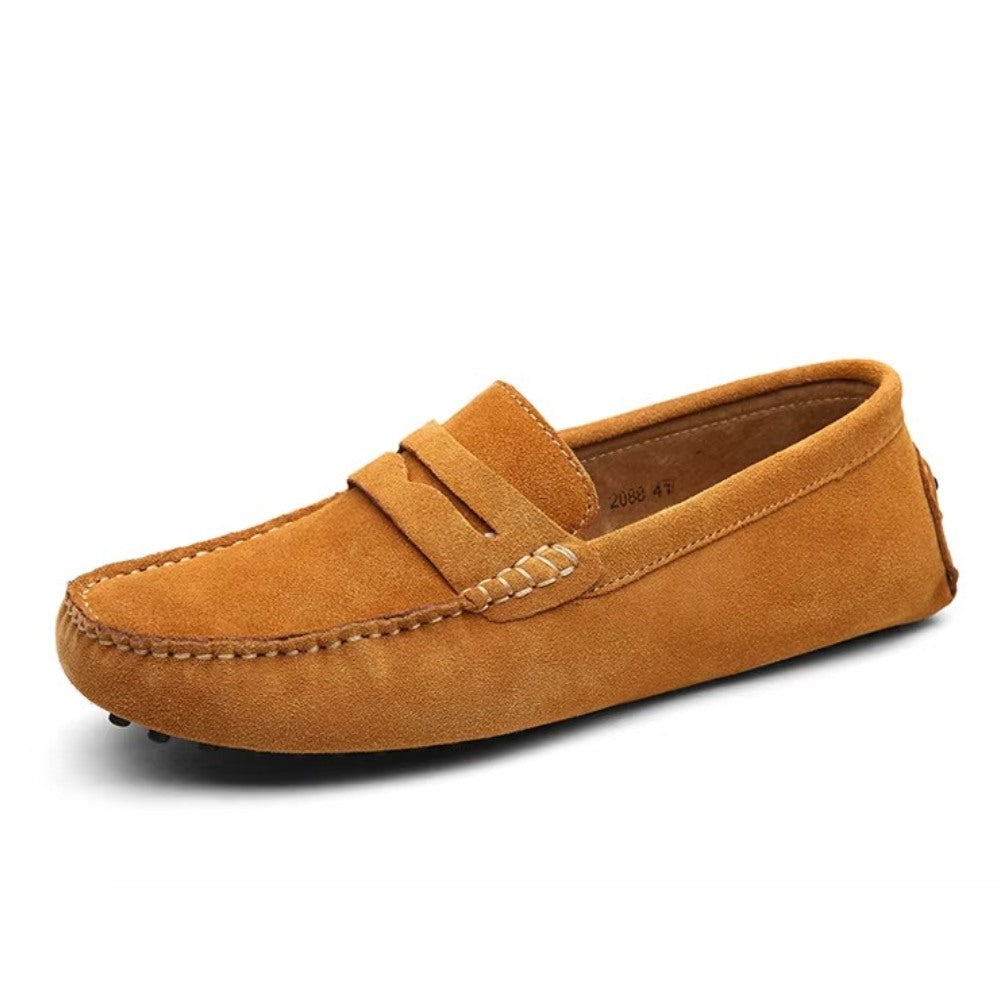 Suede Leather Driving Loafers