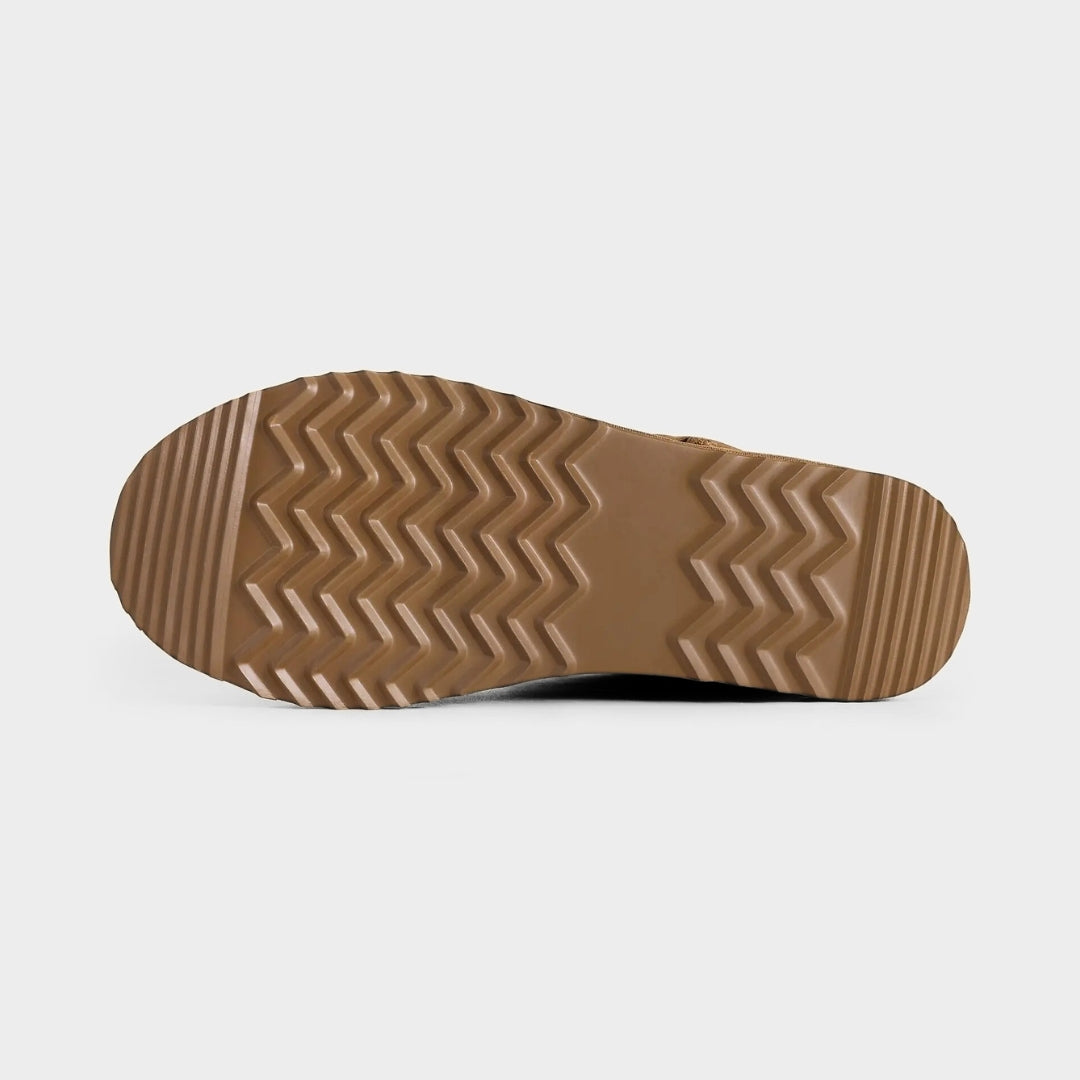 Suede Ankle Slip-On Winter Lounge Boots with Plush Lining