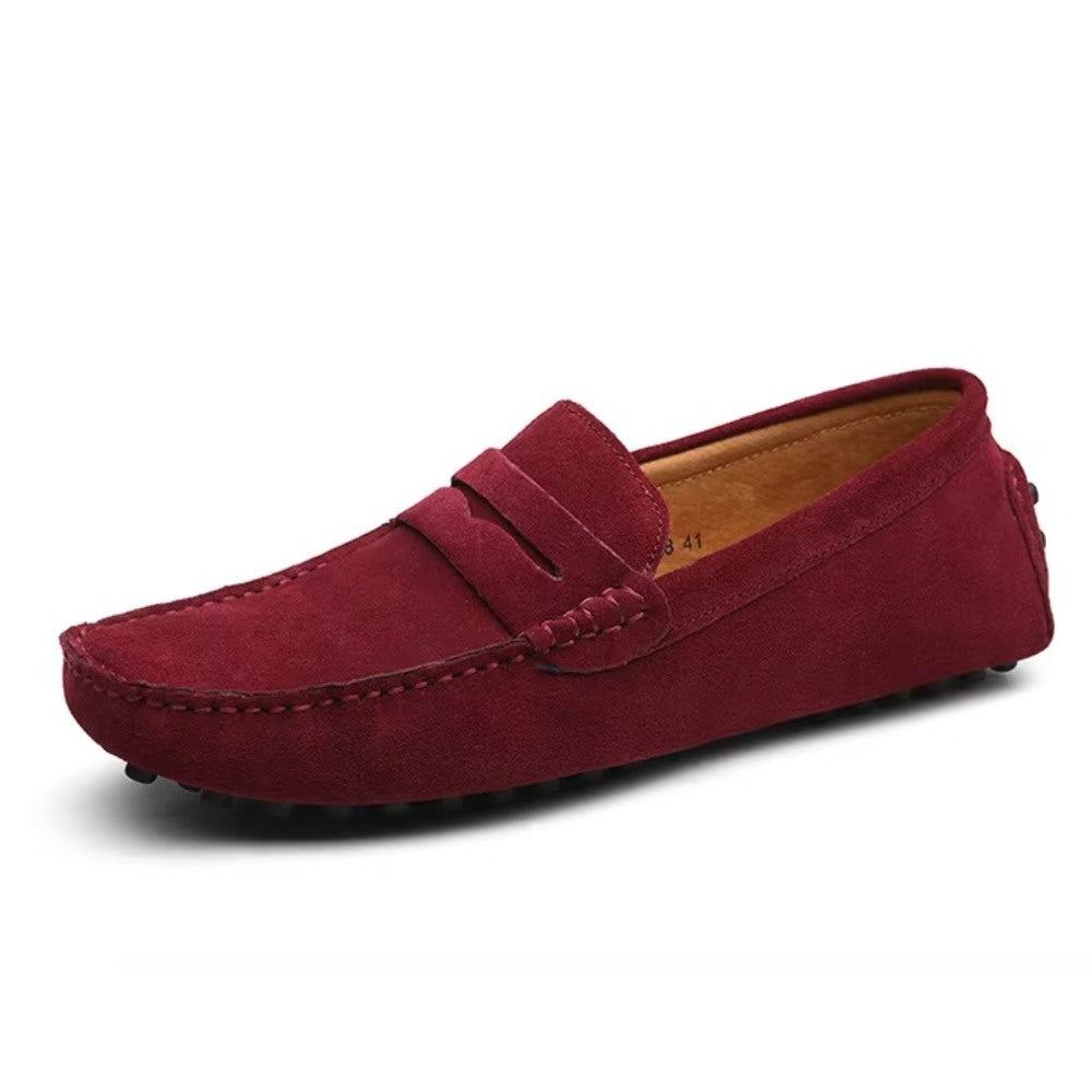 Suede Leather Driving Loafers