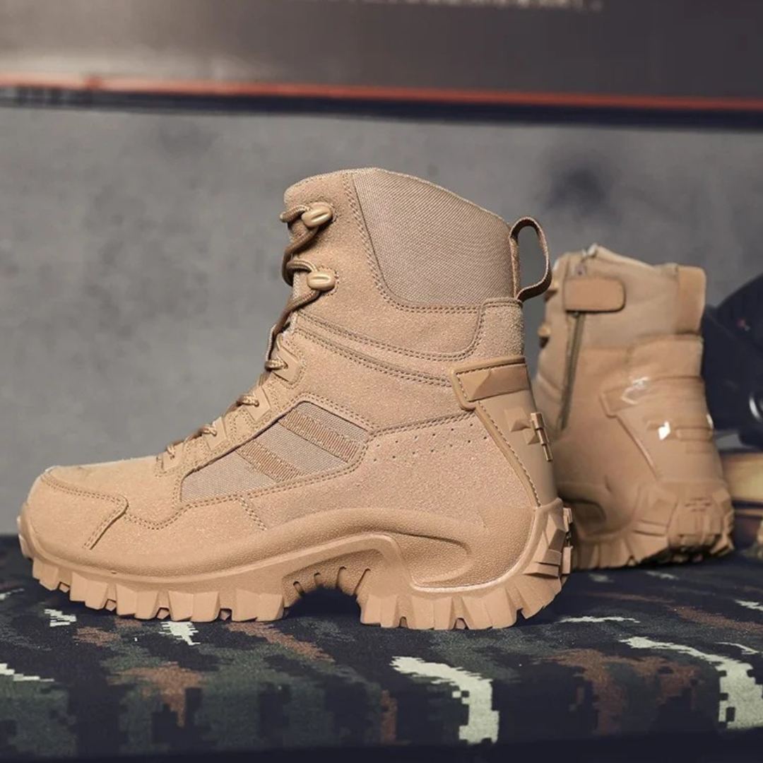 Waterproof Tactical Trekking Ankle Boots with High-Grip Sole