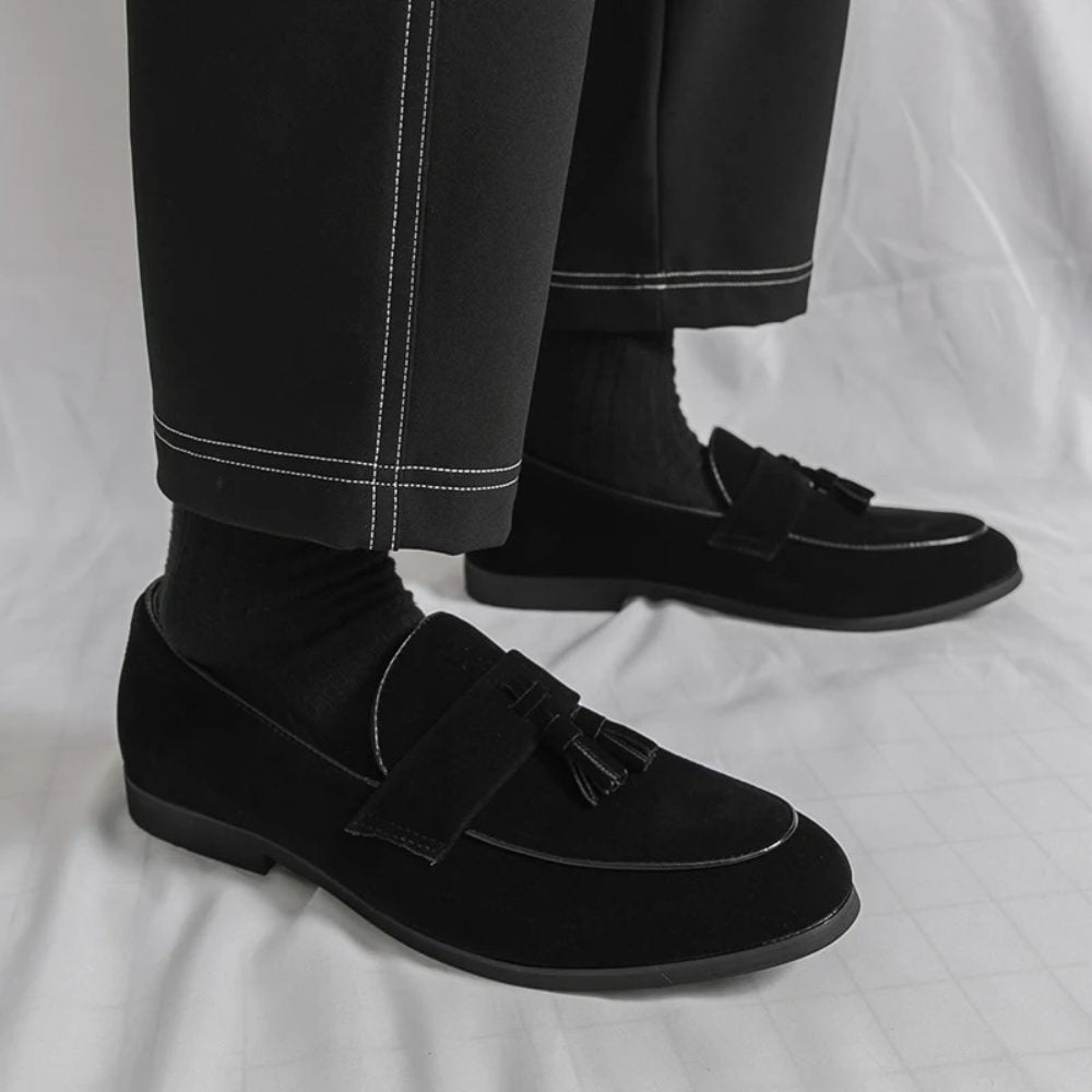 Casual Suede Leather Tassel Loafers