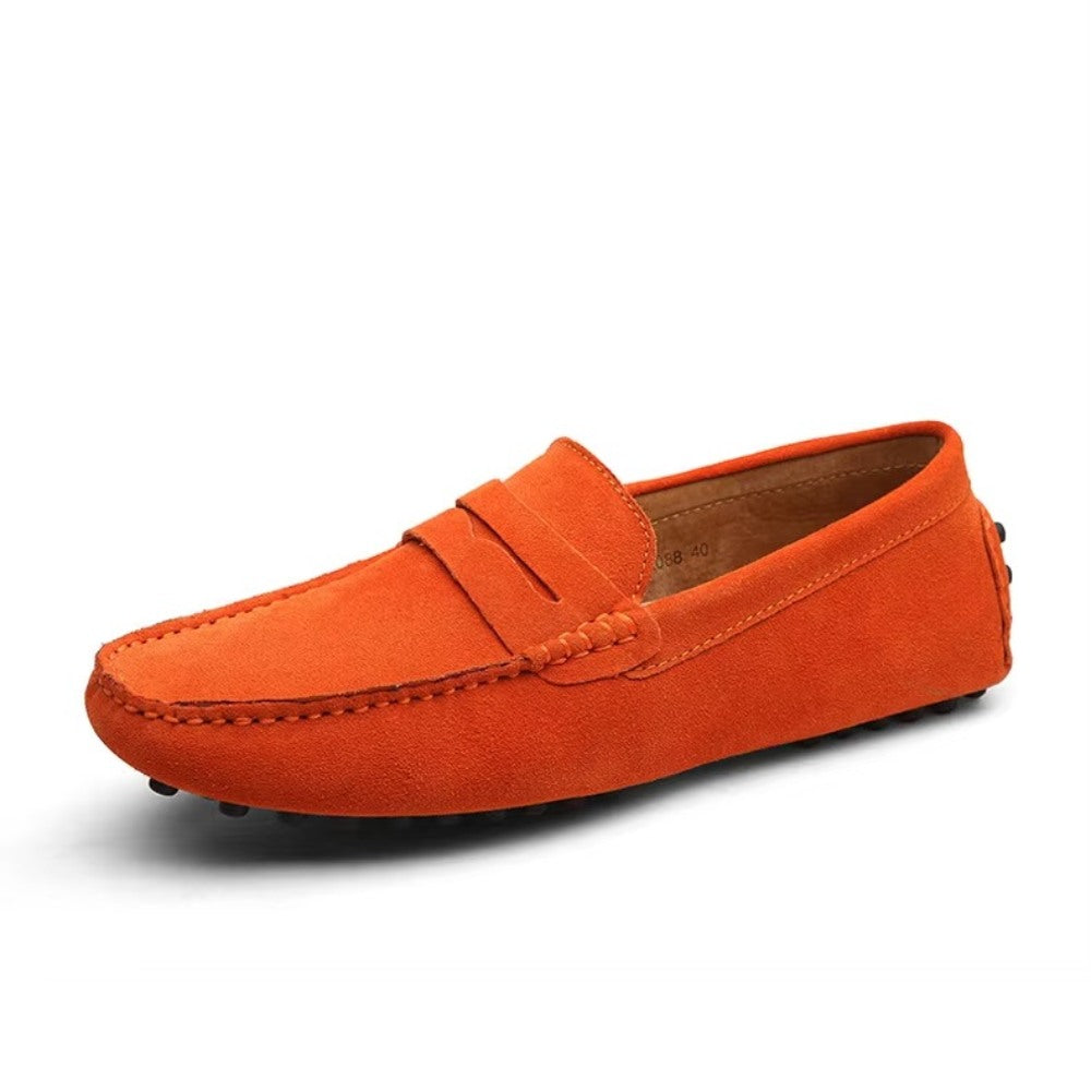 Suede Leather Driving Loafers