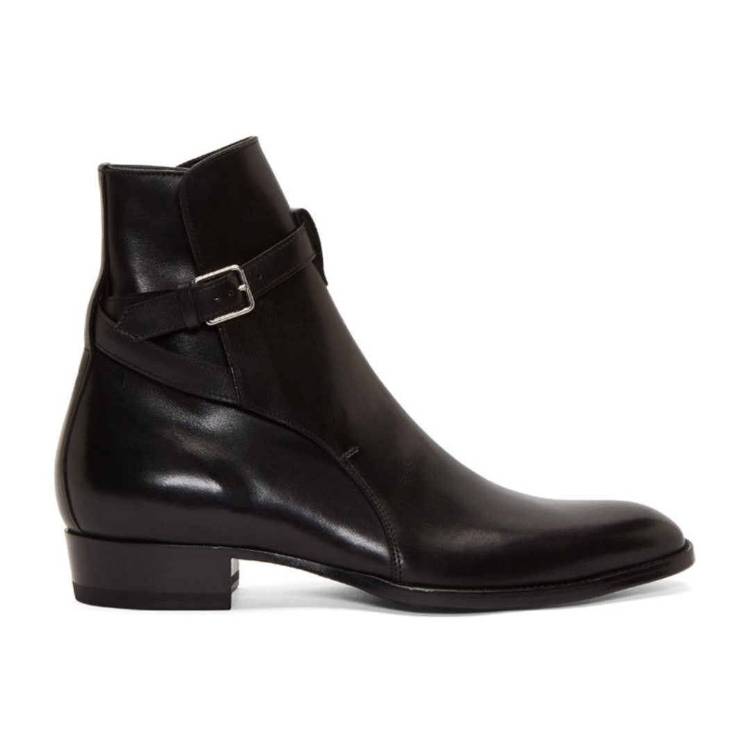 Suede Buckle Strap Ankle Boots
