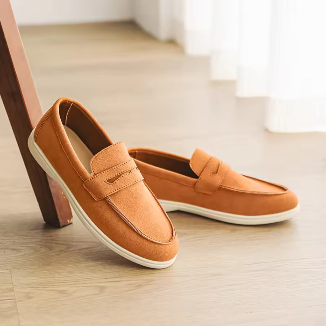 Classic Comfort Sole Suede Penny Loafers