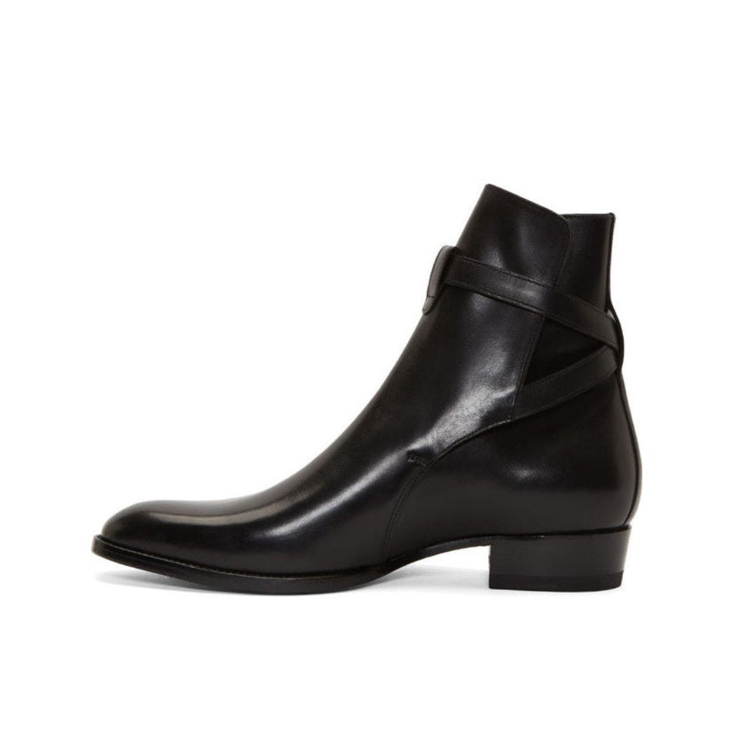 Suede Buckle Strap Ankle Boots