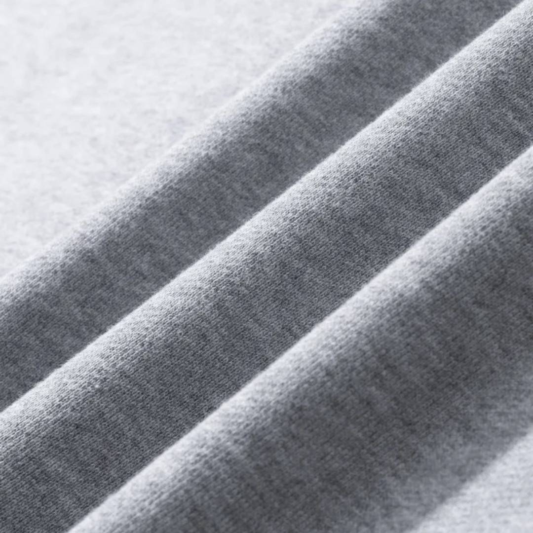 High-Collar Quarter-Zip Heavy Cotton Sweatshirt
