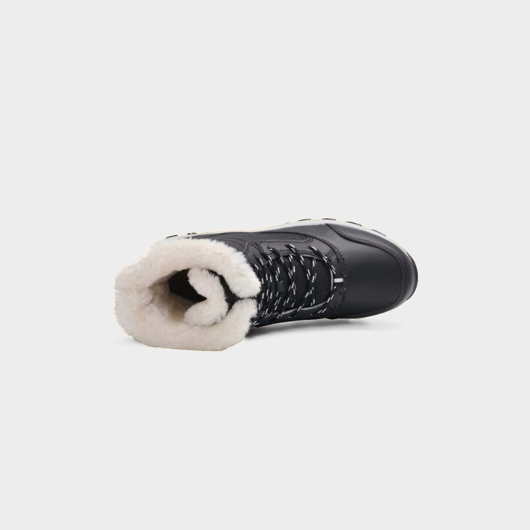 Winter Ankle Snow Boots with Faux Fur Lining and Platform Grip Sole