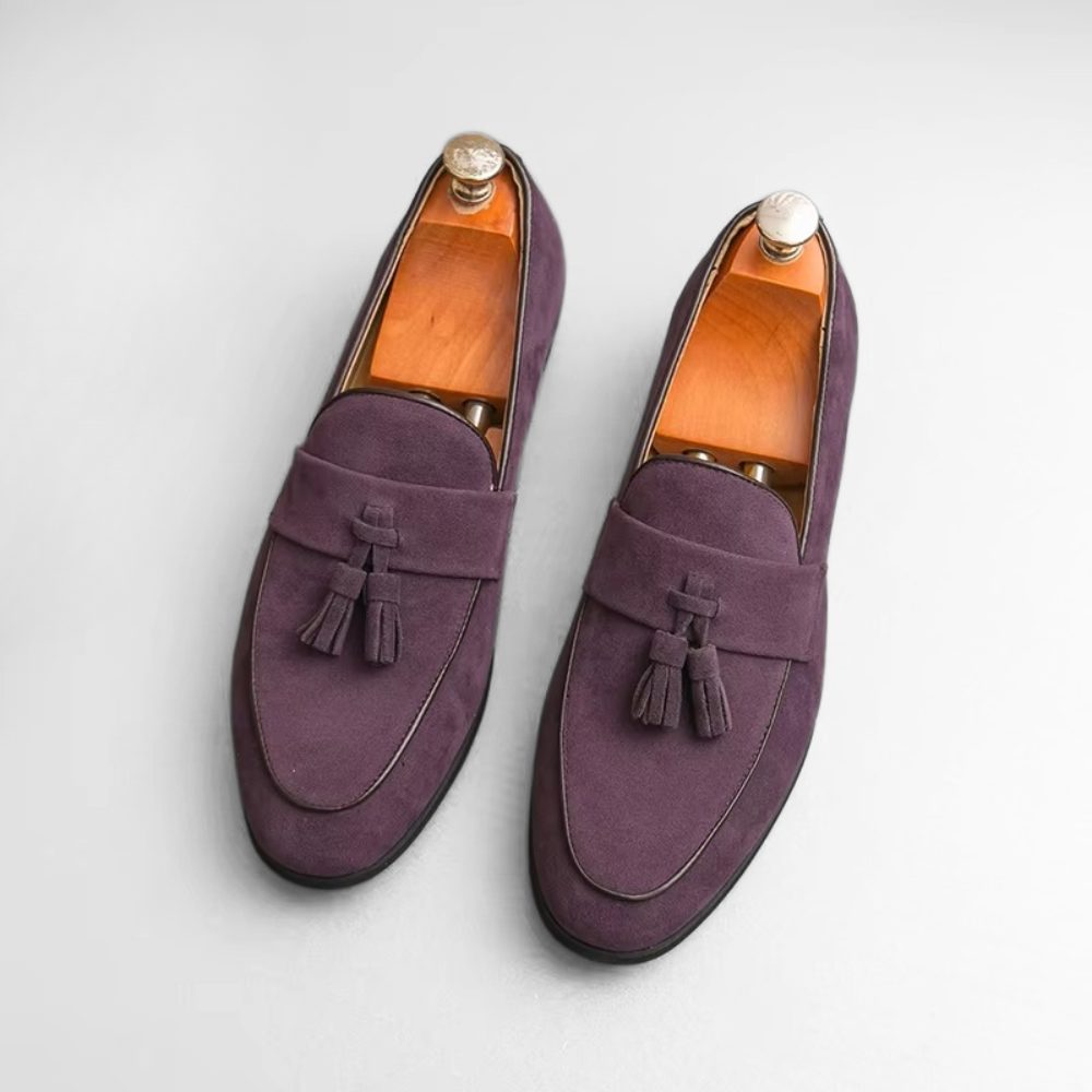 Casual Suede Leather Tassel Loafers