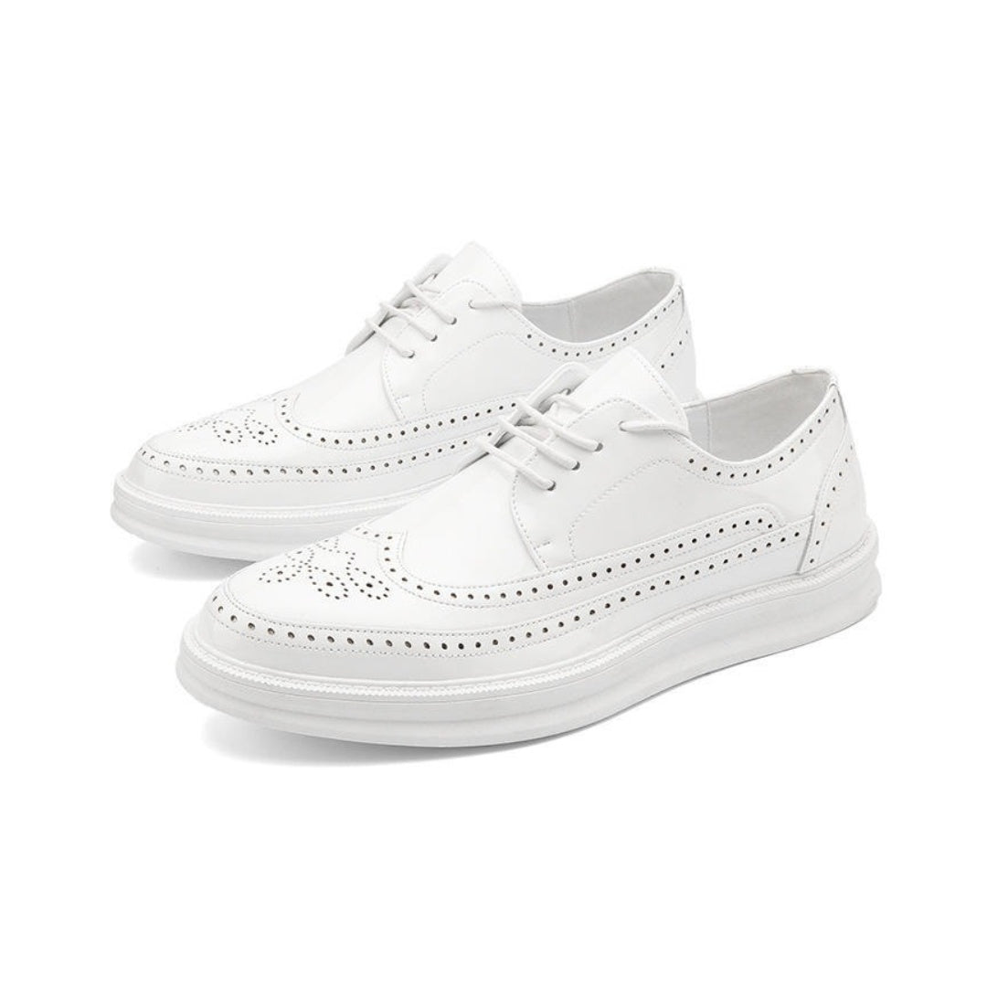 Split Leather Brogue Derby Dress Sneakers