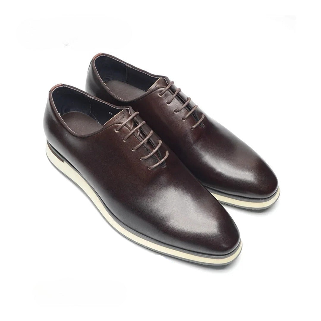 Whole-Cut Leather Oxford Dress Sneakers