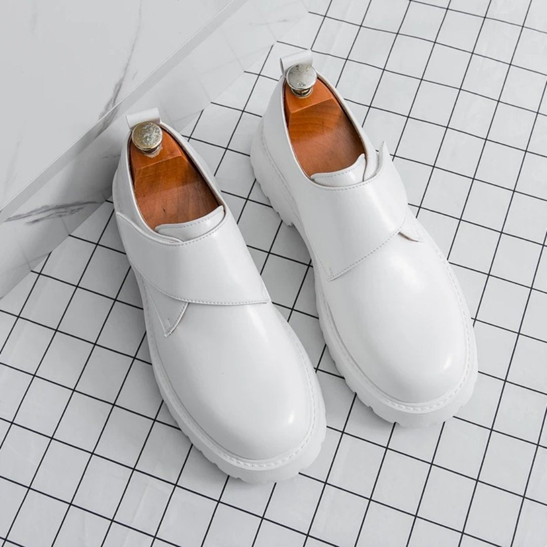 Chunky Platform Hook and Loop Strap Oxford Shoes