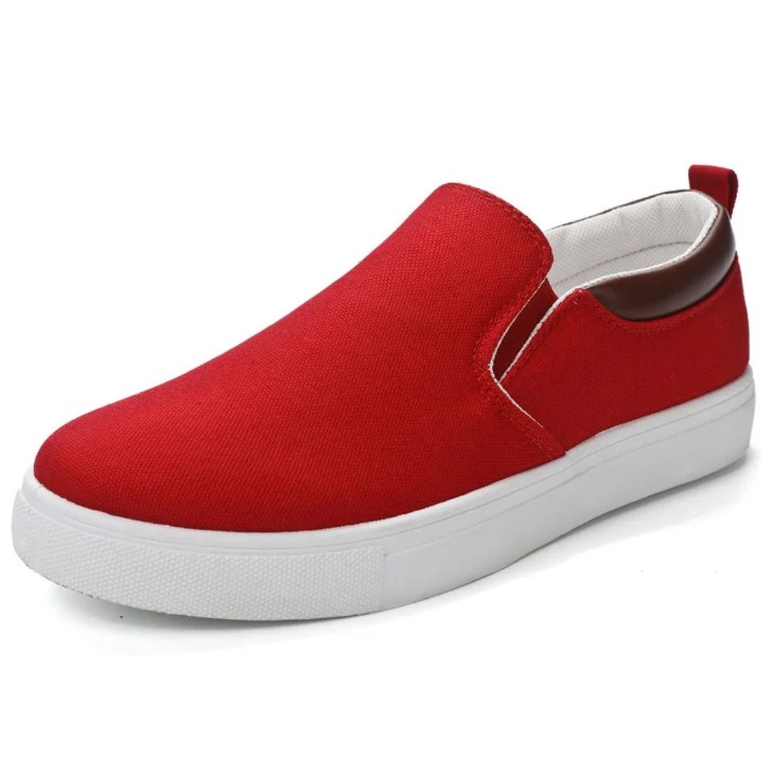 Breathable Canvas Slip-On Sneakers