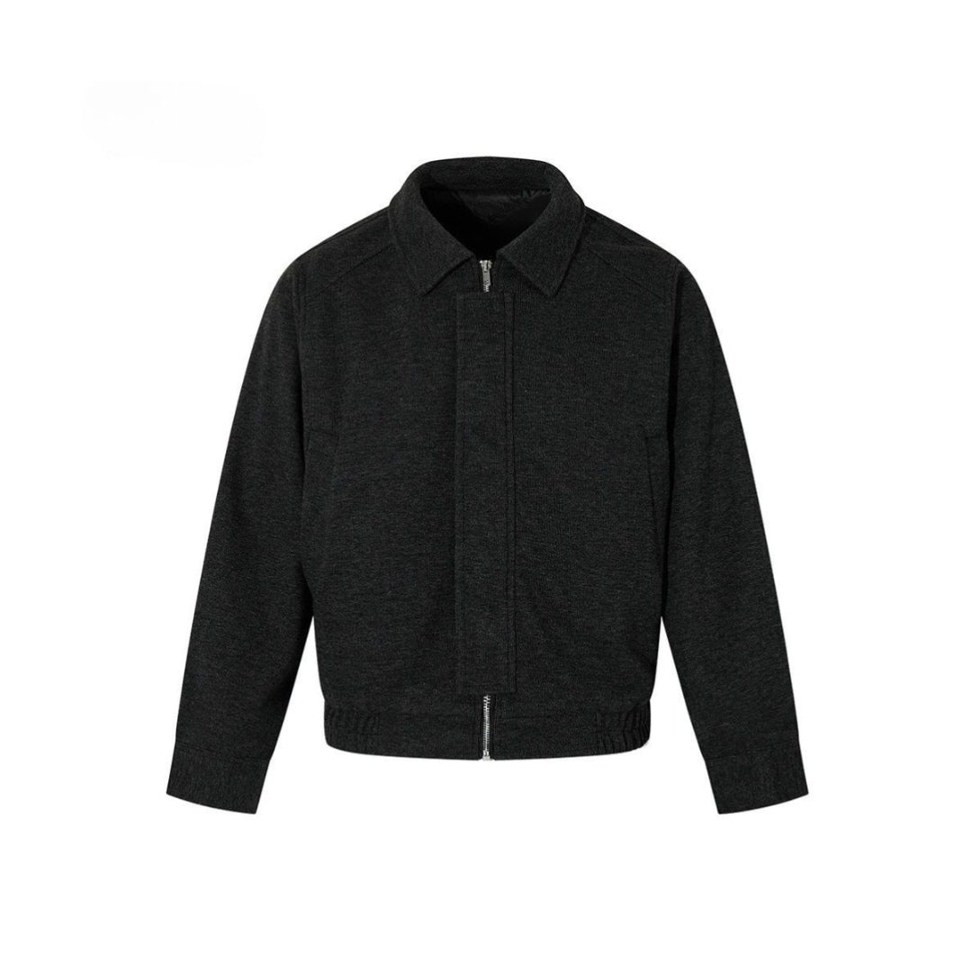 Minimalist Sport Jacket with Hidden Zip-Up and Relaxed Fit