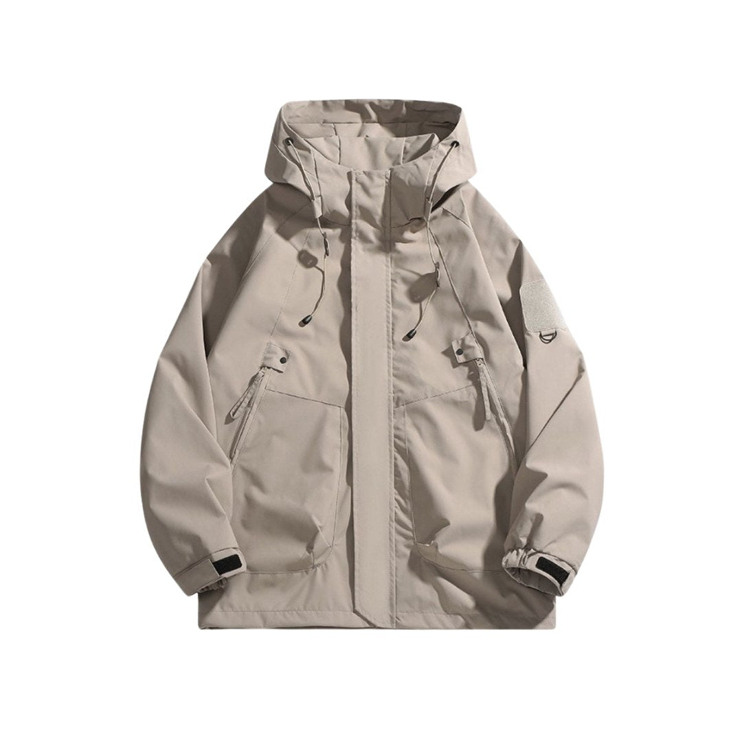 Minimalist Waterproof Hooded Windbreaker Jacket