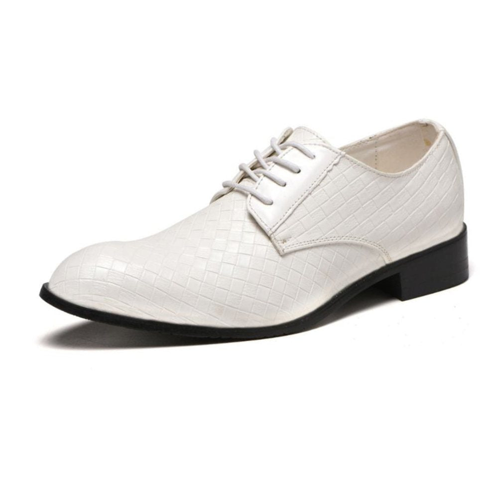 Woven Leather Oxford Dress Shoes