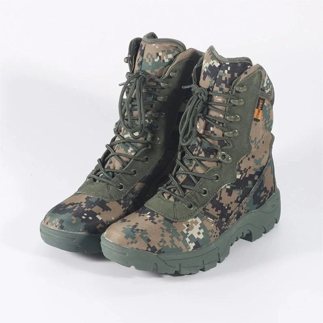 Tactical Digital Camouflage Lace-Up Combat Hiking High-Ankle Boots