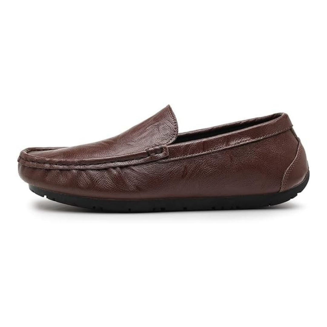 Italian Style Leather Boat Loafers