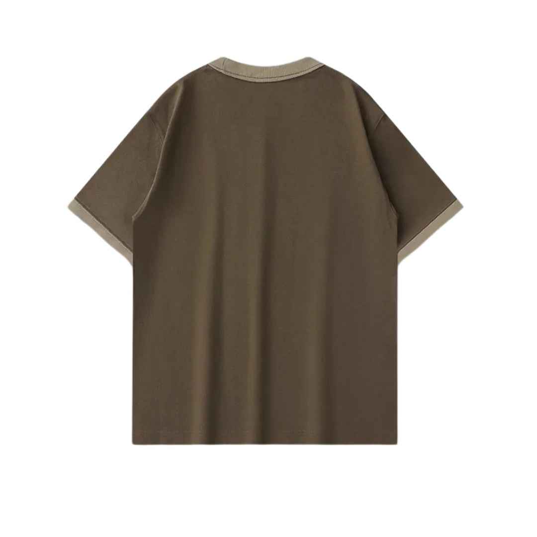 Vintage Contrast Trim Crewneck T-Shirt