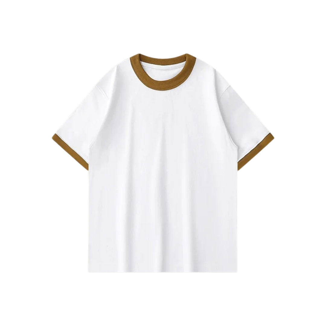 Vintage Contrast Trim Crewneck T-Shirt