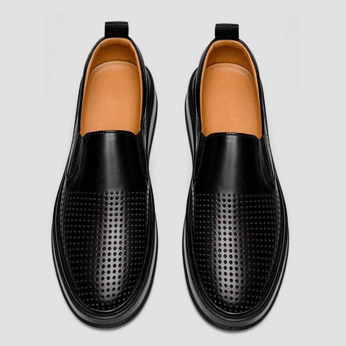 Perforated Leather Slip-On Sneakers
