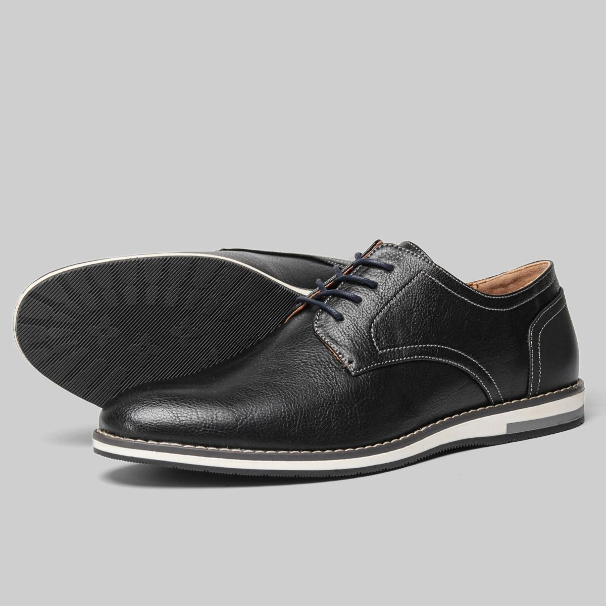 Classic Black Derby Style Sneakers