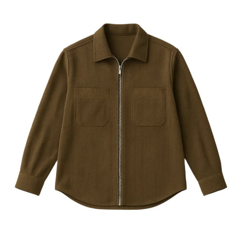 Corduroy Fleece Zip Jacket
