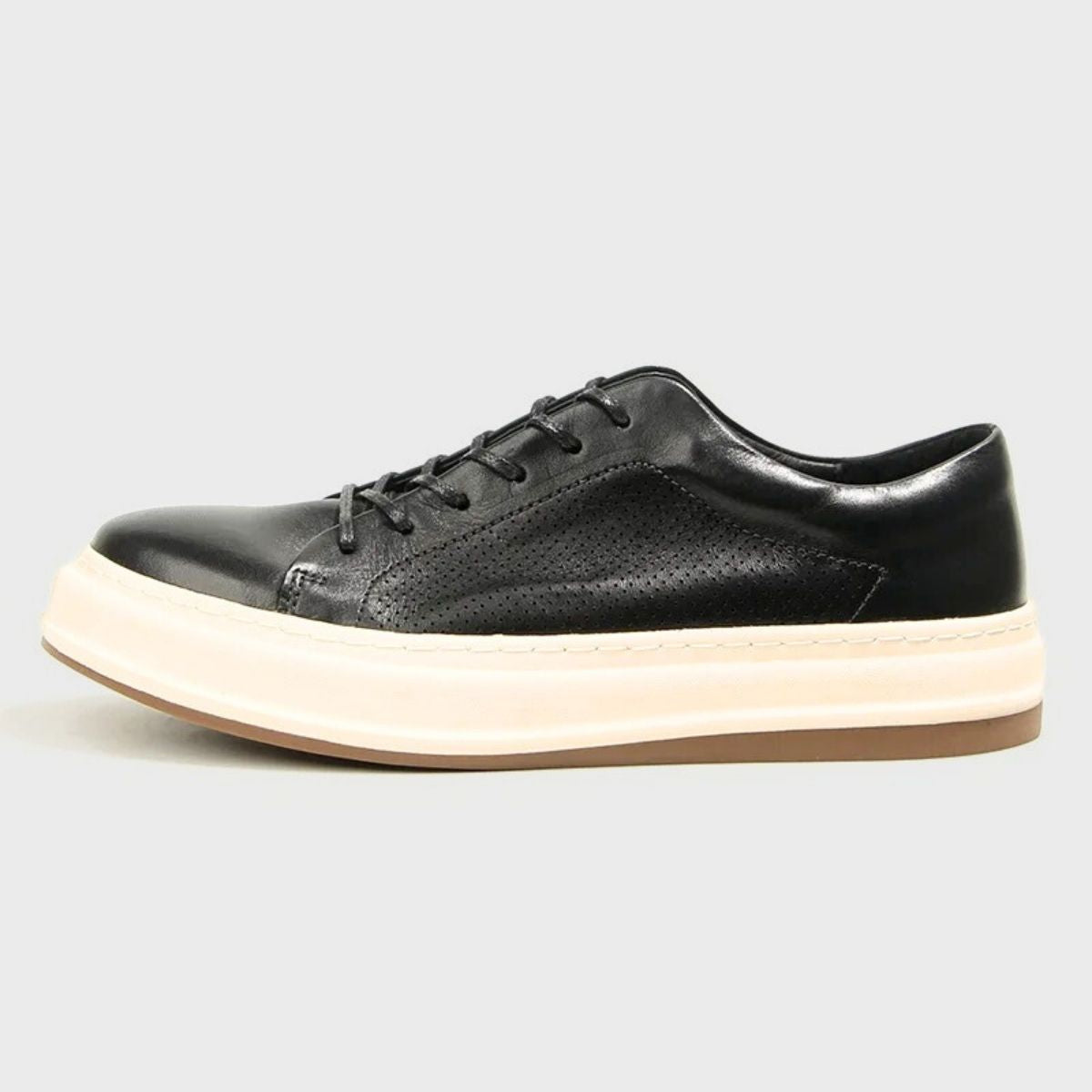 Lifted Sole Leather Sneakers