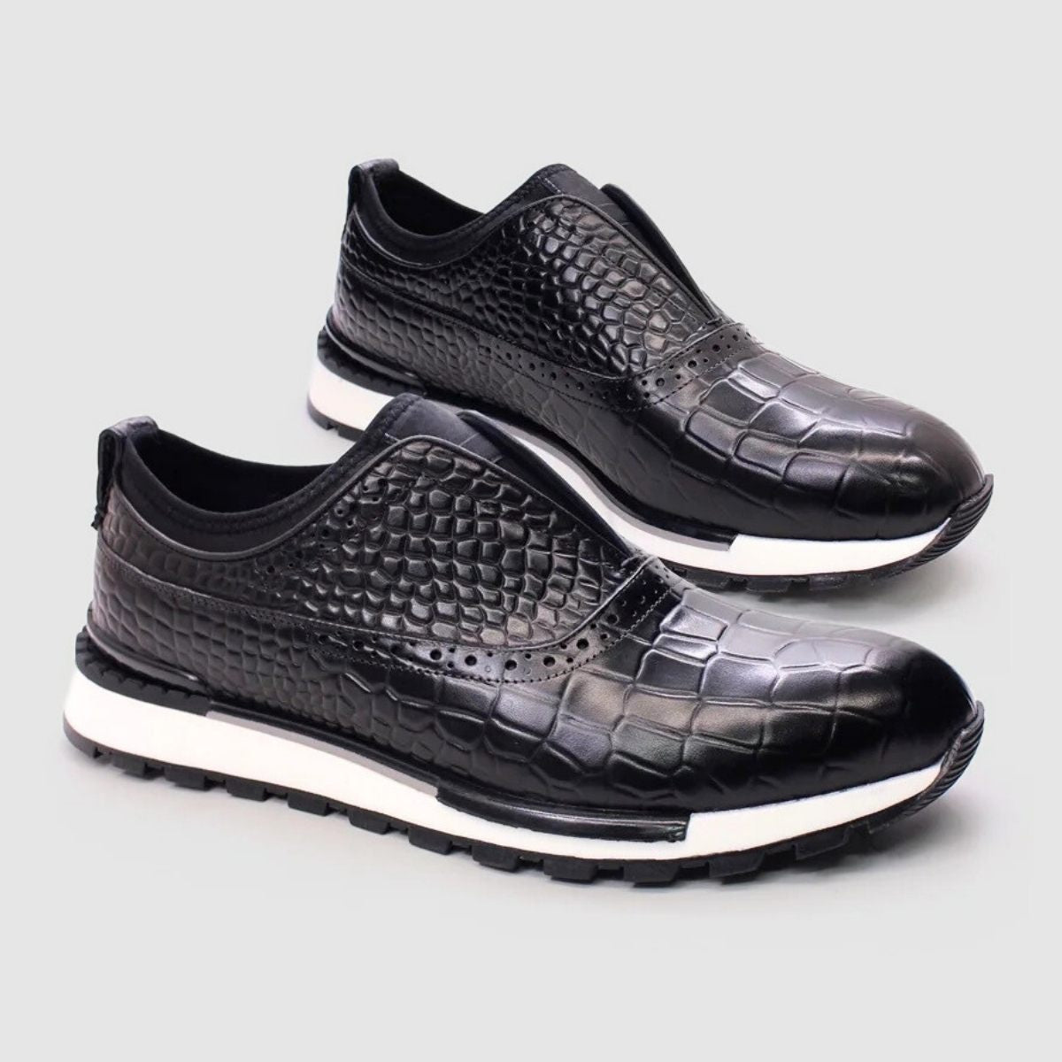 Slip On Crocodile-Pattern Sneakers