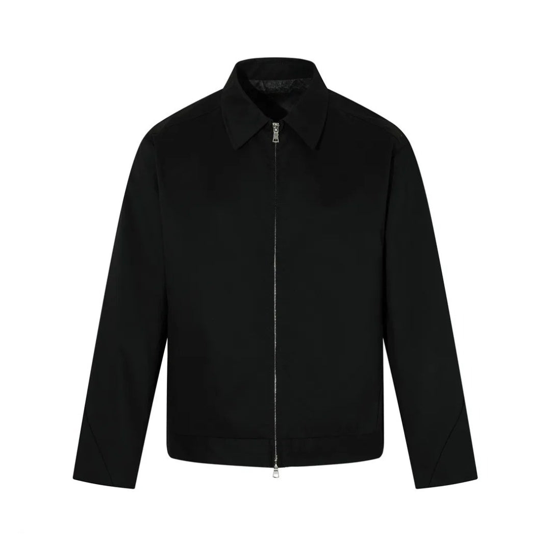Minimalist Zip-Up Harrington Jacket