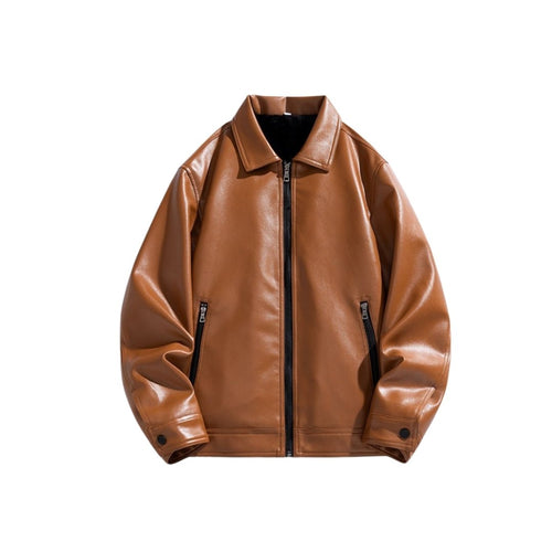 Faux Leather Zip Jacket