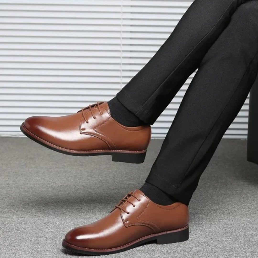 Classic Smooth-Finish Business Derby Shoes